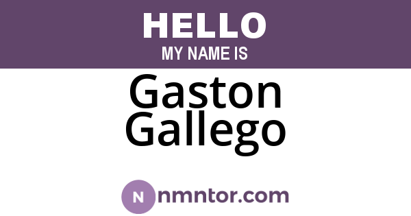 Gaston Gallego