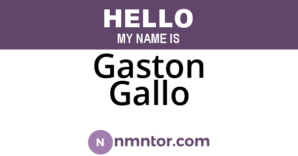Gaston Gallo