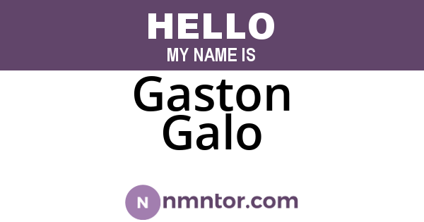 Gaston Galo