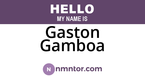 Gaston Gamboa