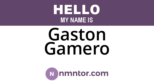Gaston Gamero