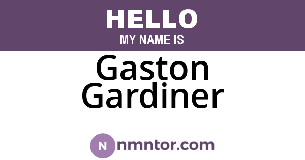 Gaston Gardiner