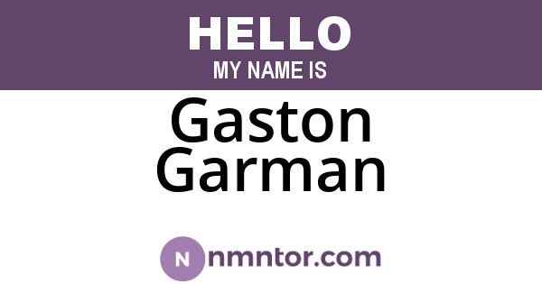 Gaston Garman