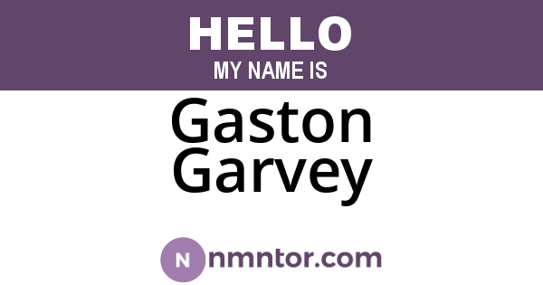 Gaston Garvey