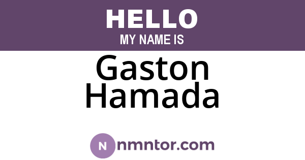 Gaston Hamada