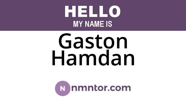 Gaston Hamdan
