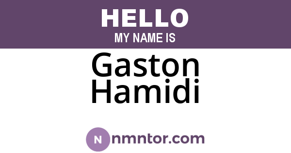 Gaston Hamidi