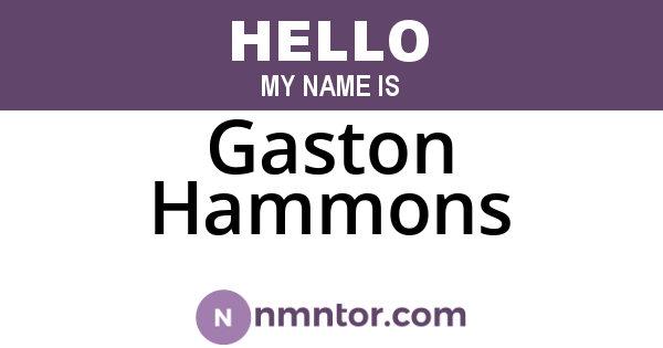 Gaston Hammons
