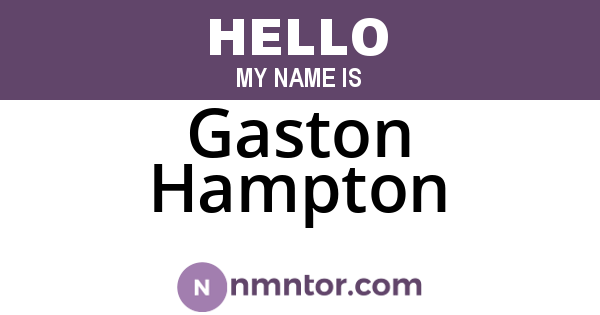 Gaston Hampton