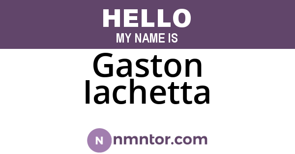 Gaston Iachetta