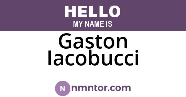 Gaston Iacobucci