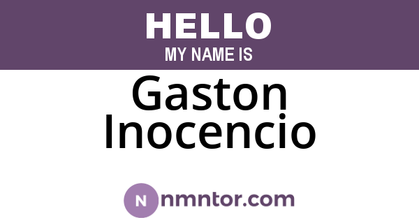 Gaston Inocencio
