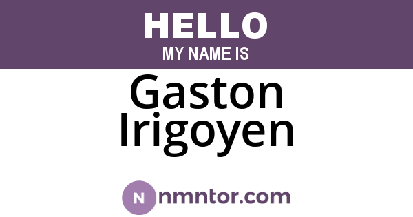 Gaston Irigoyen
