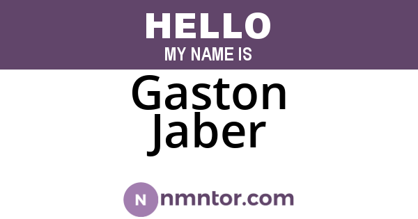 Gaston Jaber