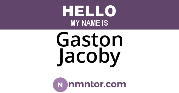 Gaston Jacoby