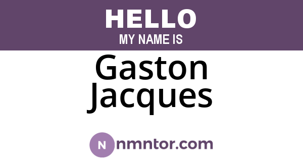 Gaston Jacques