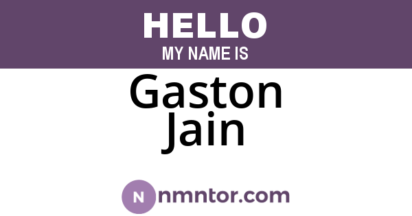Gaston Jain