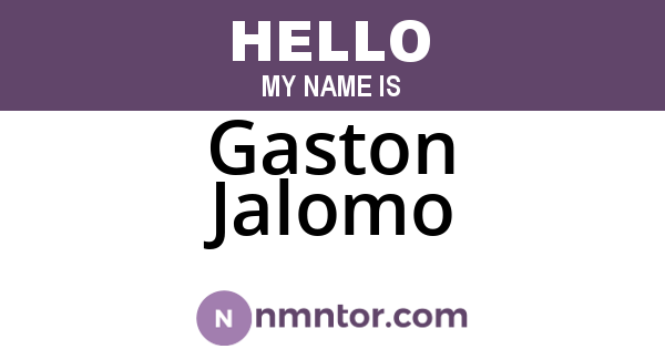 Gaston Jalomo