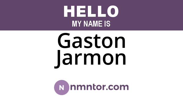 Gaston Jarmon