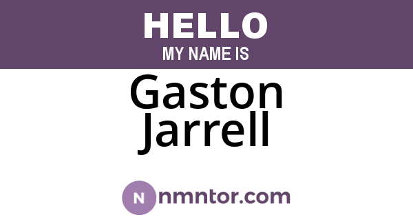 Gaston Jarrell