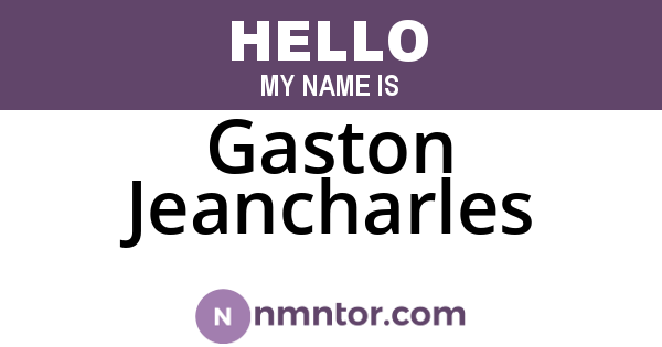Gaston Jeancharles