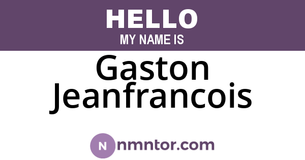Gaston Jeanfrancois