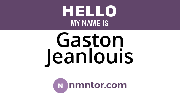 Gaston Jeanlouis