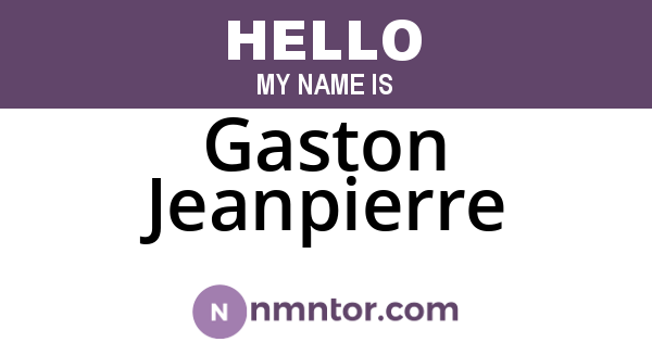Gaston Jeanpierre