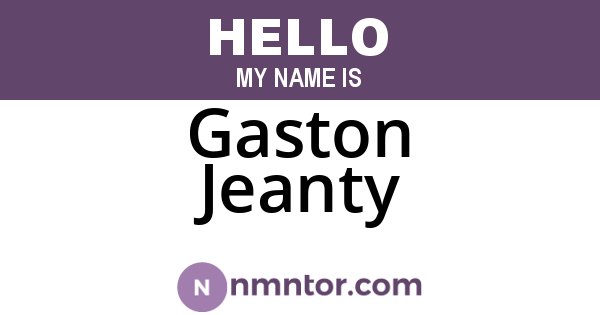 Gaston Jeanty