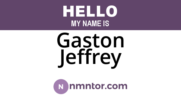 Gaston Jeffrey
