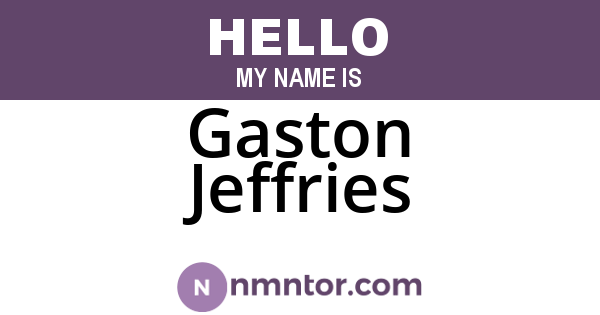 Gaston Jeffries