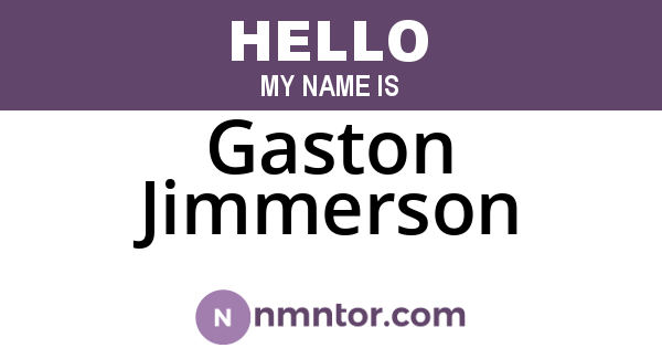 Gaston Jimmerson