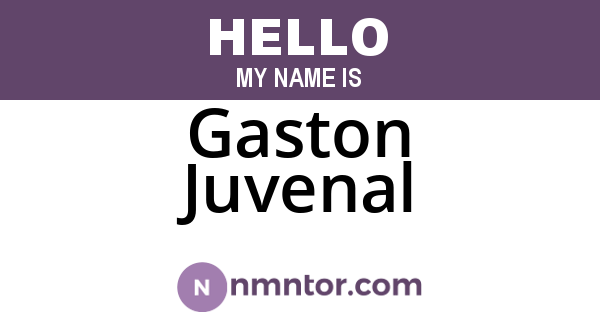Gaston Juvenal