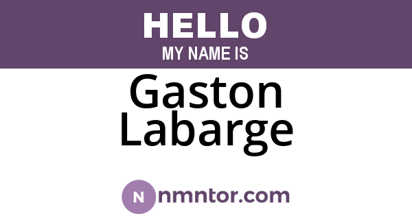 Gaston Labarge