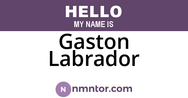 Gaston Labrador