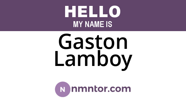 Gaston Lamboy