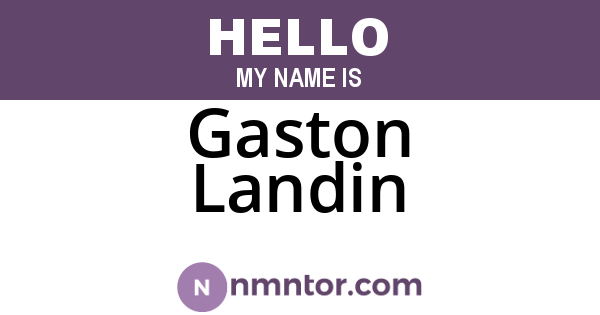 Gaston Landin
