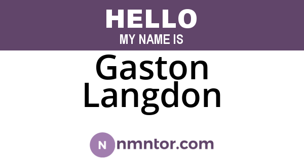 Gaston Langdon