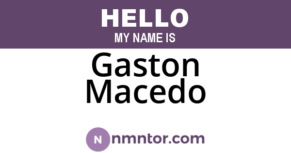 Gaston Macedo
