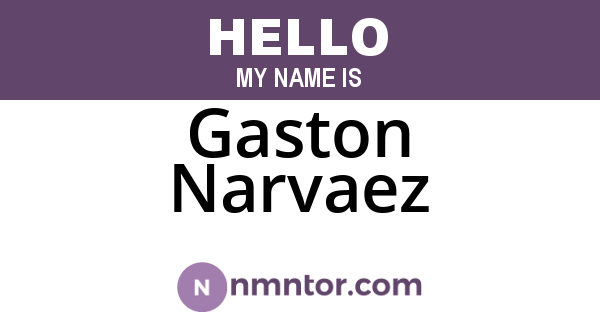 Gaston Narvaez