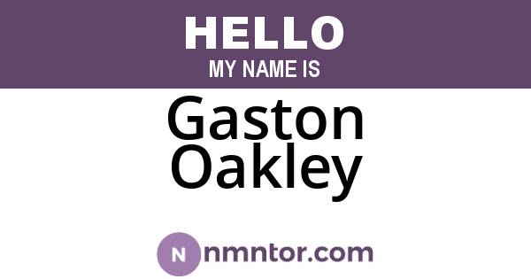 Gaston Oakley