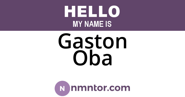 Gaston Oba