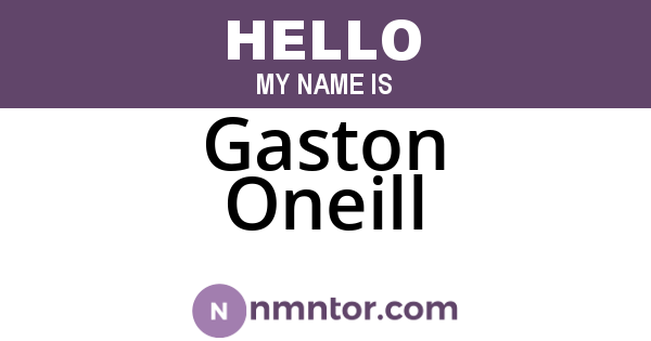 Gaston Oneill