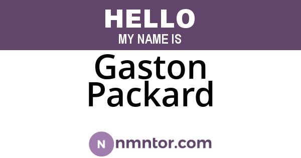 Gaston Packard