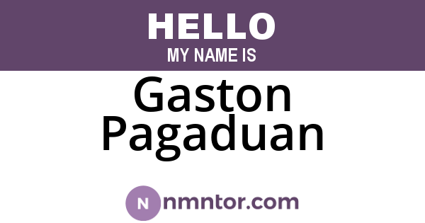 Gaston Pagaduan