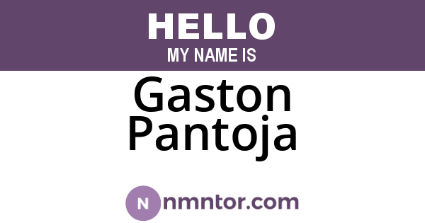 Gaston Pantoja
