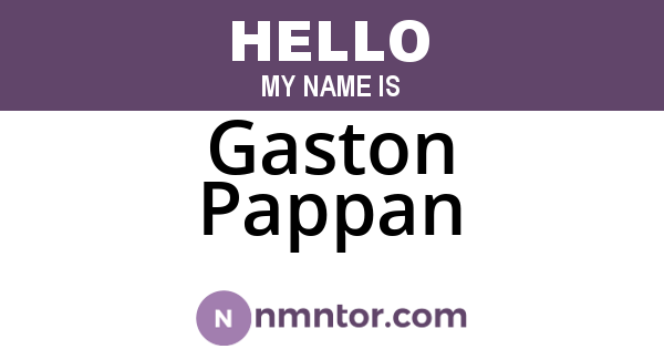 Gaston Pappan