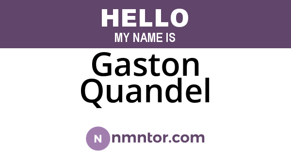 Gaston Quandel