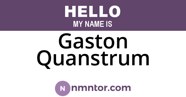 Gaston Quanstrum