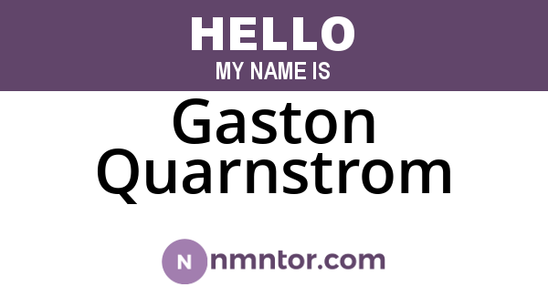 Gaston Quarnstrom